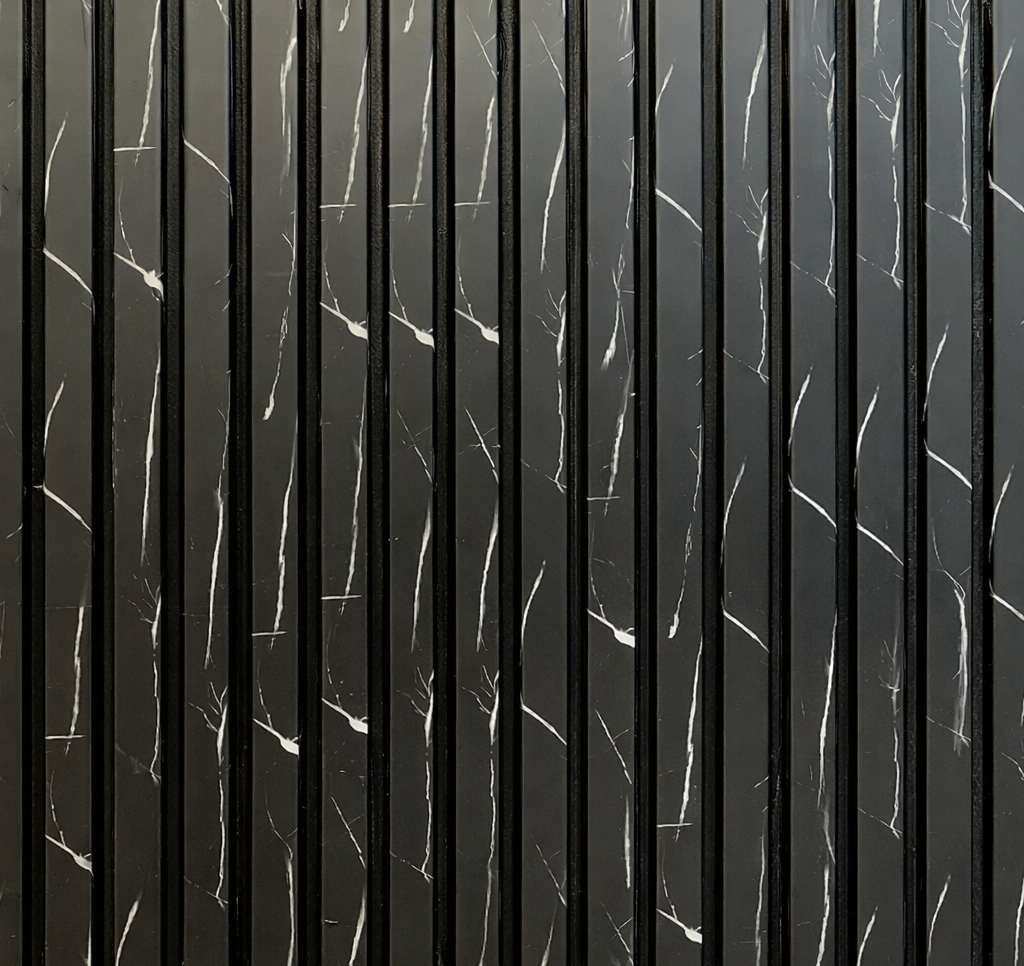 Akoestisch Wandpaneel Zwart Marmerlook 250x60x2,2 cm