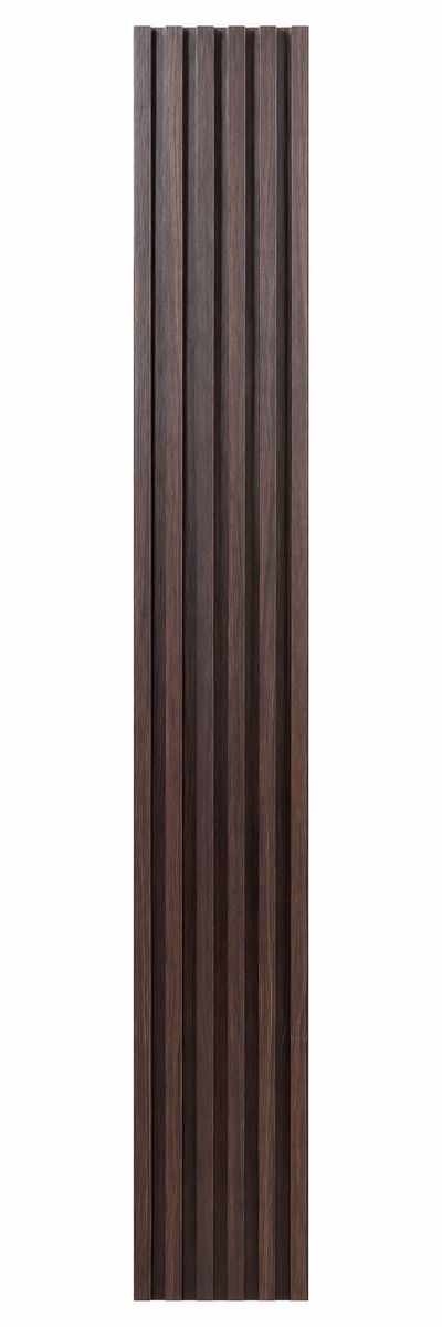 3D Ribbel Wandpaneel Dark Walnut – Kunststof Houtlook 260x16.9x2.4