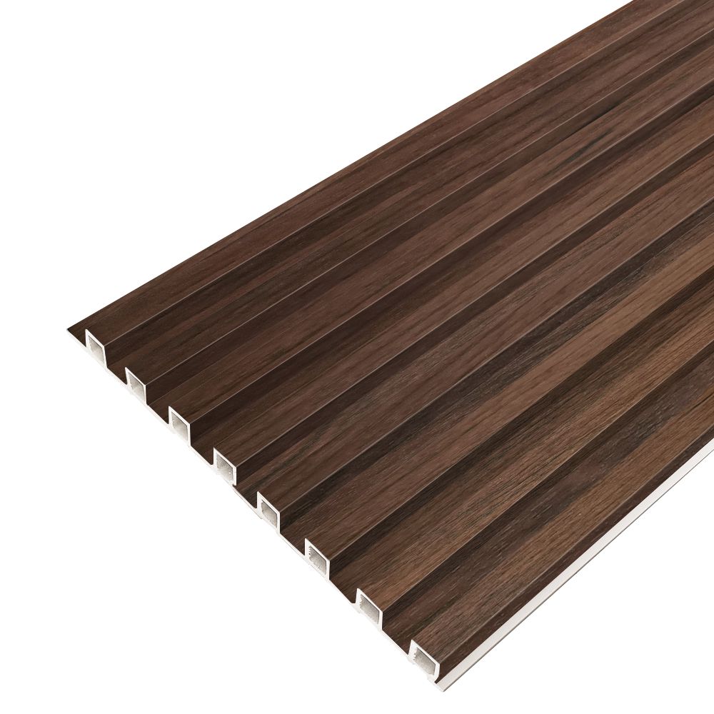 Dark Walnut WPC slatted wall panel