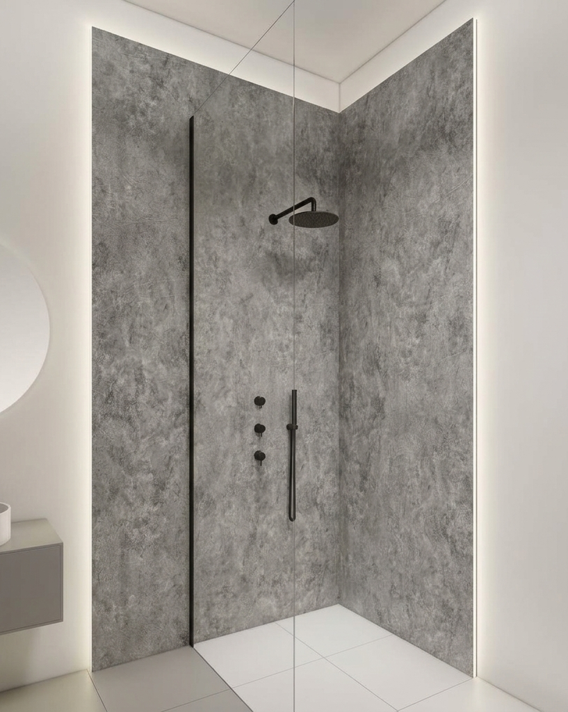 SPC Wandpaneel Betonlook Grijs Mat 280×120×0,3 cm