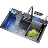 Complete RVS Spoelbakset met Watervalkraan Goud