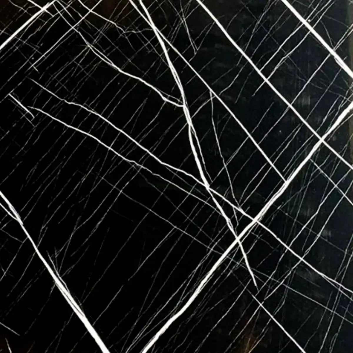 Black marble-look PVC panel with white veins